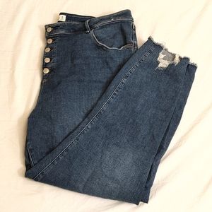 A&F High Rise Super Skinny Ankle Jean